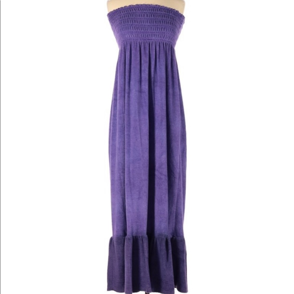 Green dragon strapless maxi dress